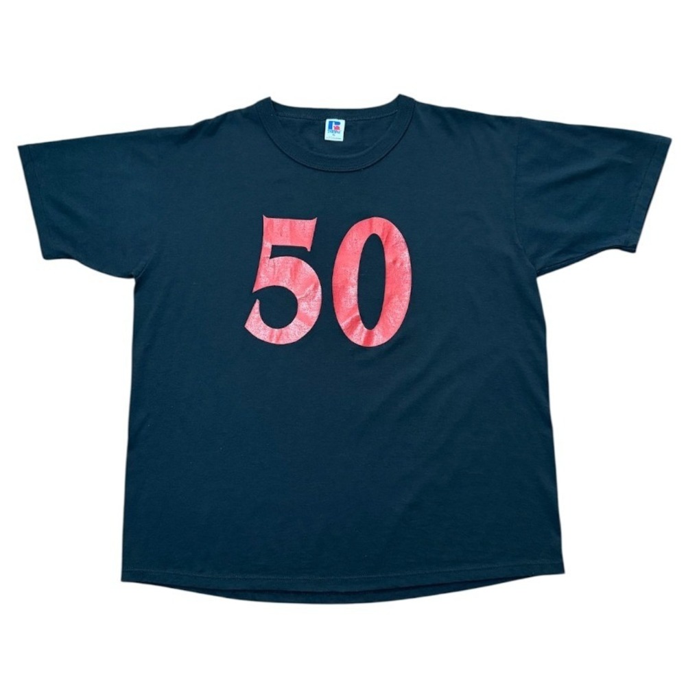 Vintage 80s 90s Novelty Number 50th Birthday Gift Joke Souvenir Graphic T-shirt